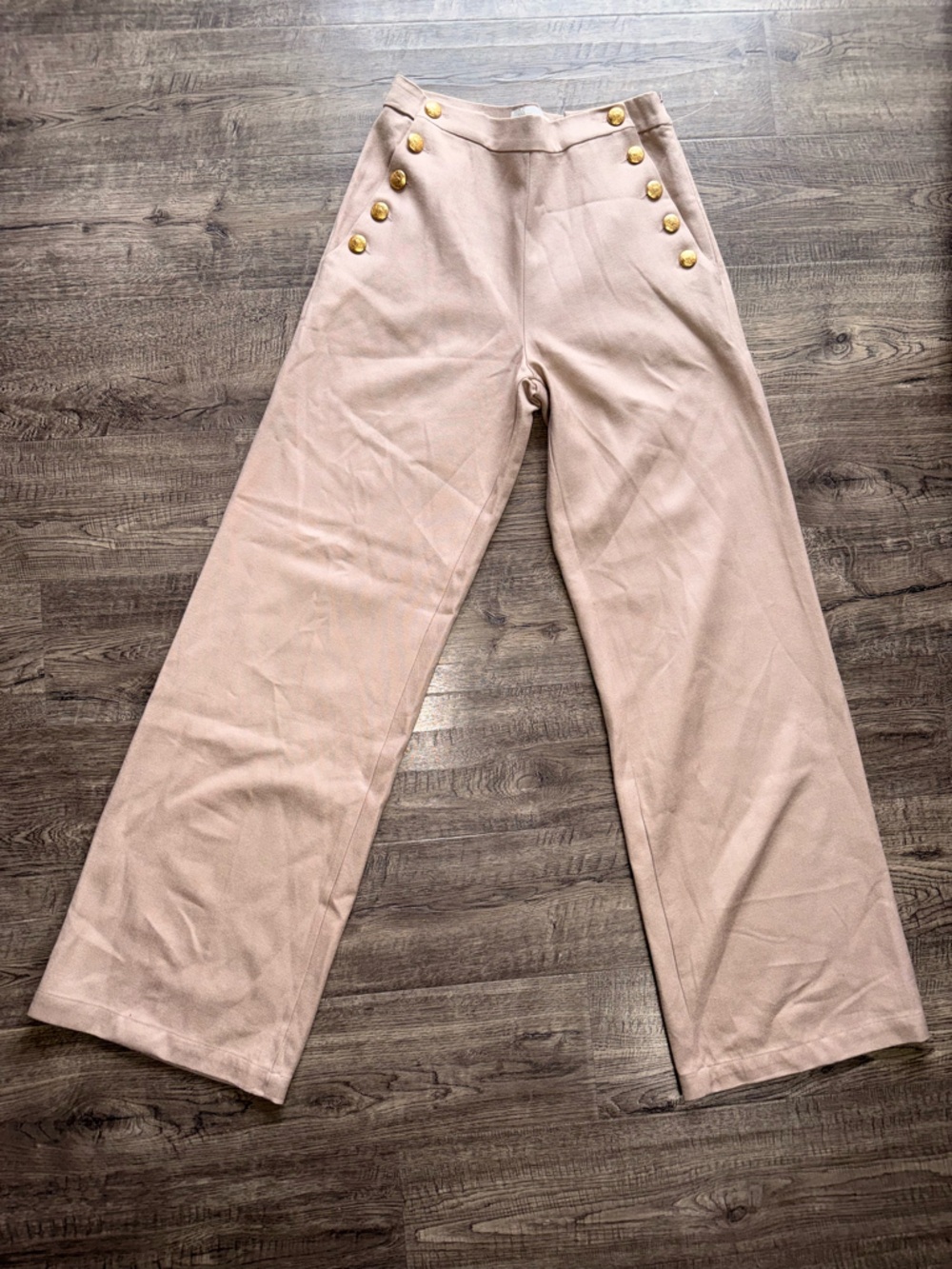 Bizhop + Young High Waist Trousers Gold Buttons- Small
